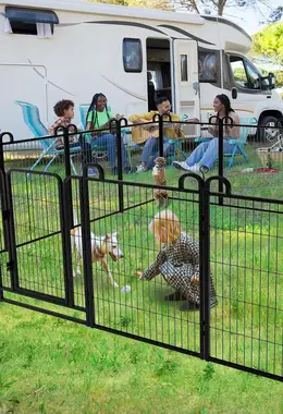 Dog Playpen Outdoor 12 Piece Panels Heavy Duty Dog Fence