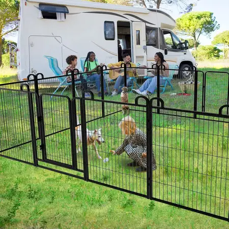 Dog Playpen Outdoor 12 Piece Panels Heavy Duty Dog Fence