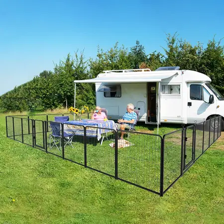 Dog Playpen Outdoor Extra Wide 24 Panels Heavy Duty Dog Fence
